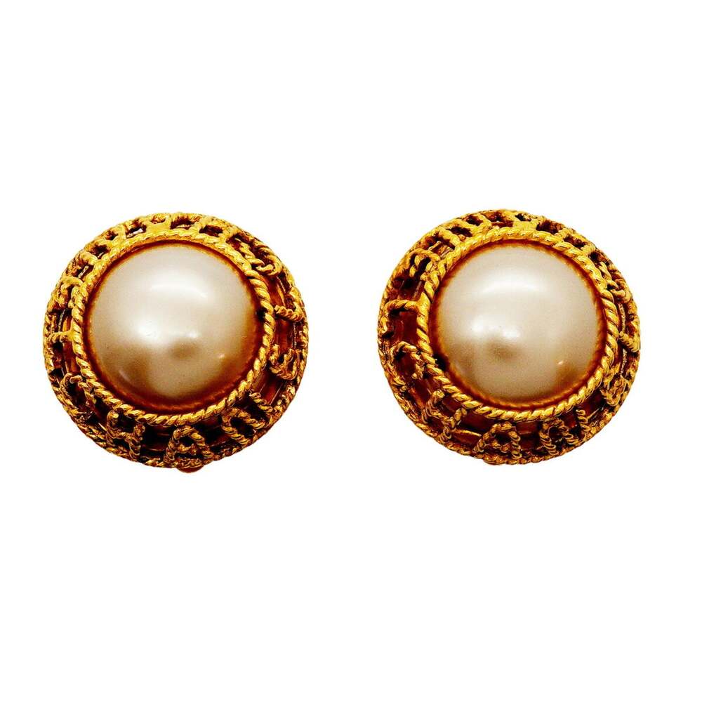 Chanel Clip-On Earrings Pearl #351239C52B